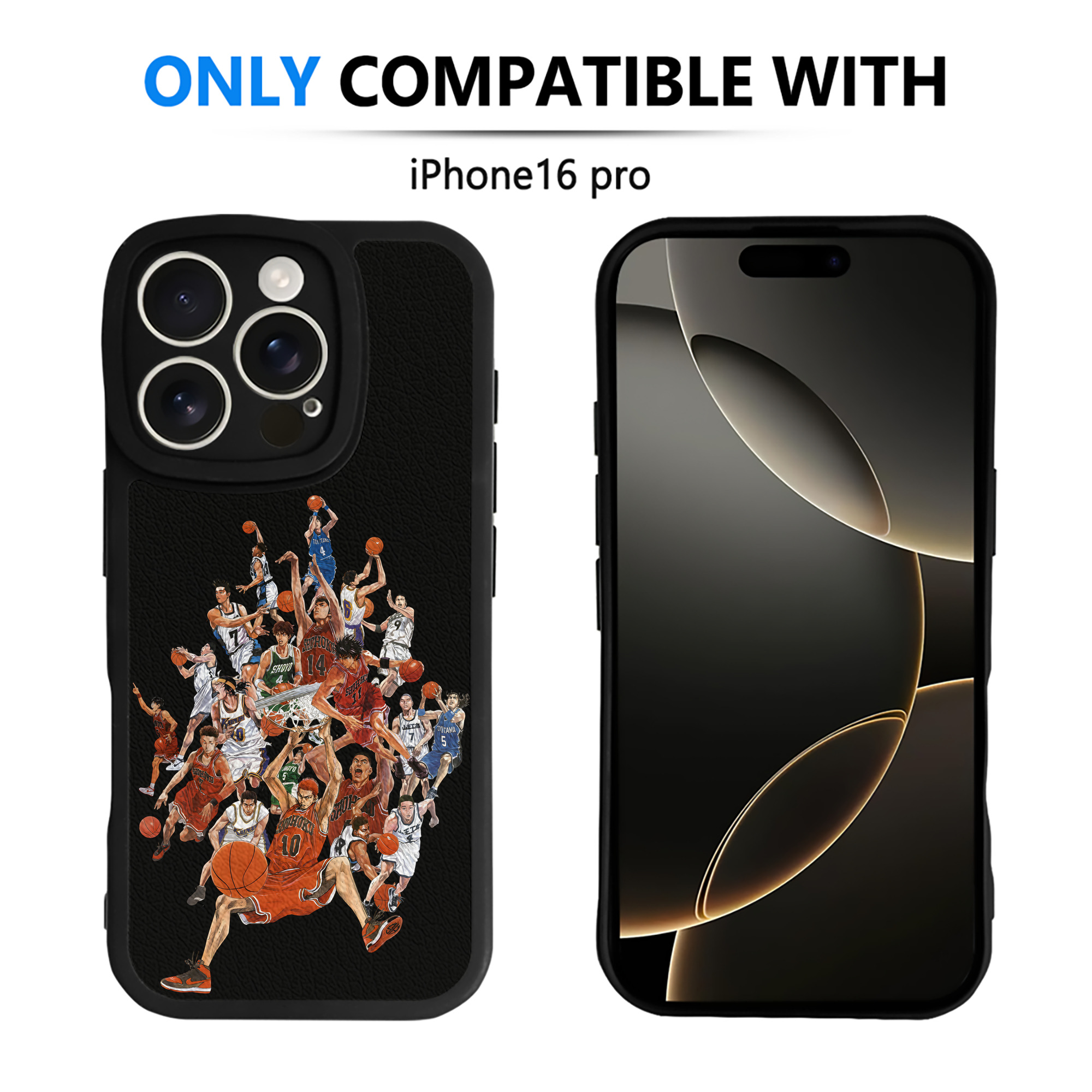 （画像用） SLAM DUNK／スラムダンク 【iPhone 16シリーズ対応】シリコンスマホケース（レザー調） 材質：シリコン